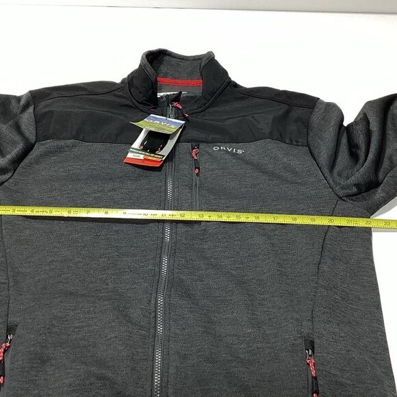 Orvis Bonded Mesh Fleece Full Zip Jacket Gray Men's M NWT - Picture 11 of 11